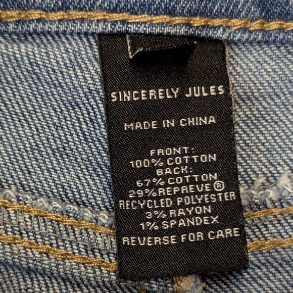 Sincerely Jules Size 1/25 Lace-up Blue Jean Shorts - Picture 4 of 10